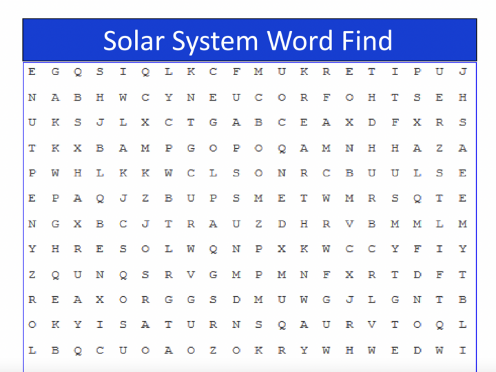 Image for Solar System Printables:  Planet Word Search