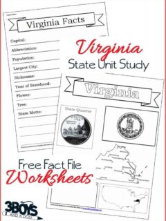 Virginia Fact File Worksheets