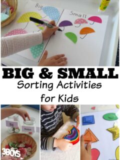 Big and Small Sorting Activities for Kids