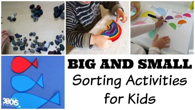 Big and Small Sorting Activities