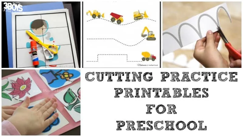 Cutting Practice Printables for Preschool