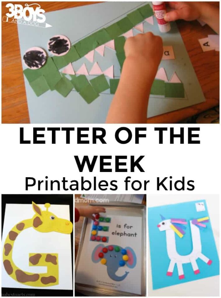 Letter of the Week Printables - 3 Boys and a Dog