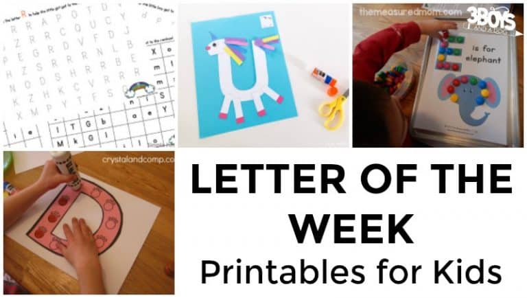 Letter of the Week Printables - 3 Boys and a Dog