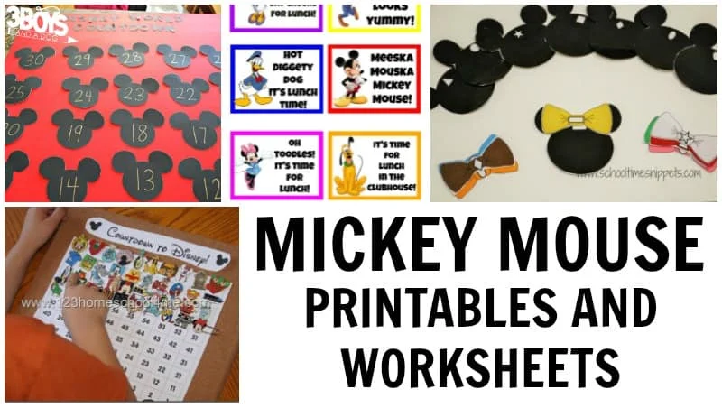 Mickey Mouse Printables for Kids