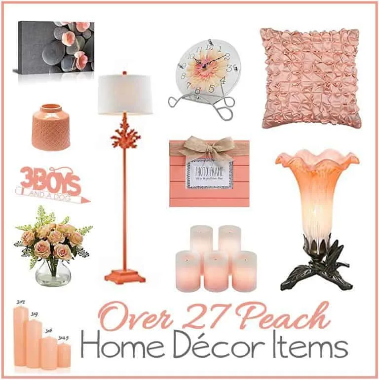 Over 27 Peach Home Decor Accent Items