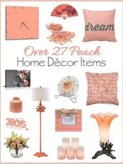 Over 27 Peach Accent Home Decor Pieces
