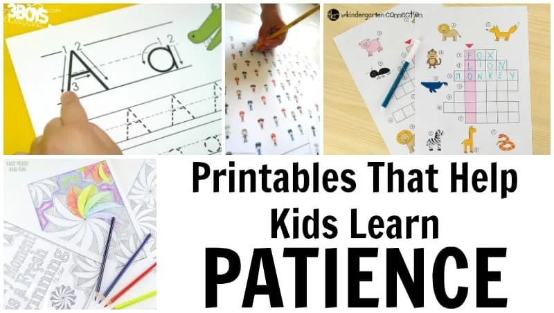 Patience Worksheets for Kids to Use