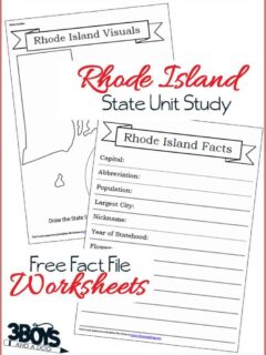 Rhode Island Fact File Worksheets
