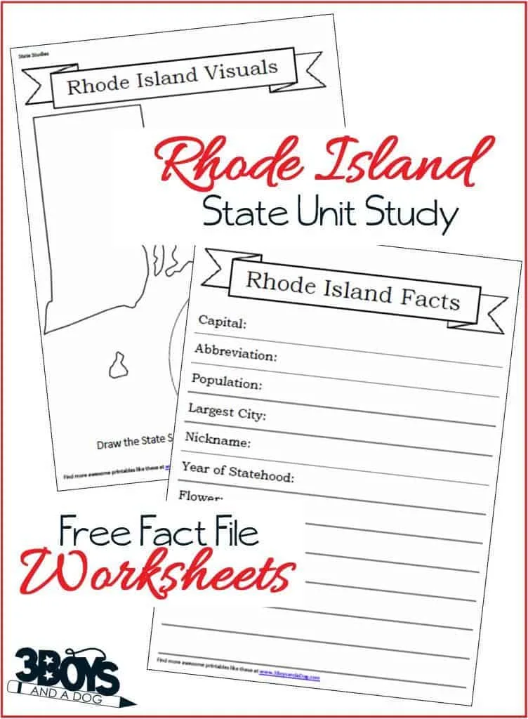Rhode Island Fact File Worksheets