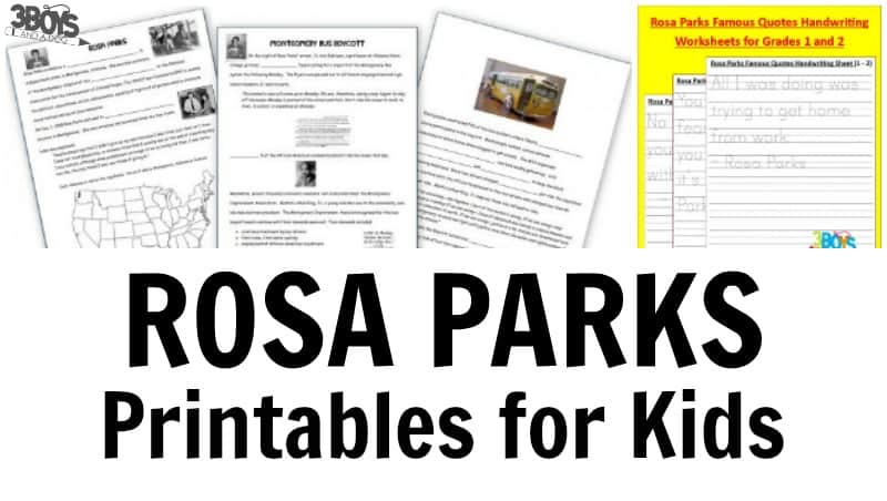 Rosa Parks Printables for Kids