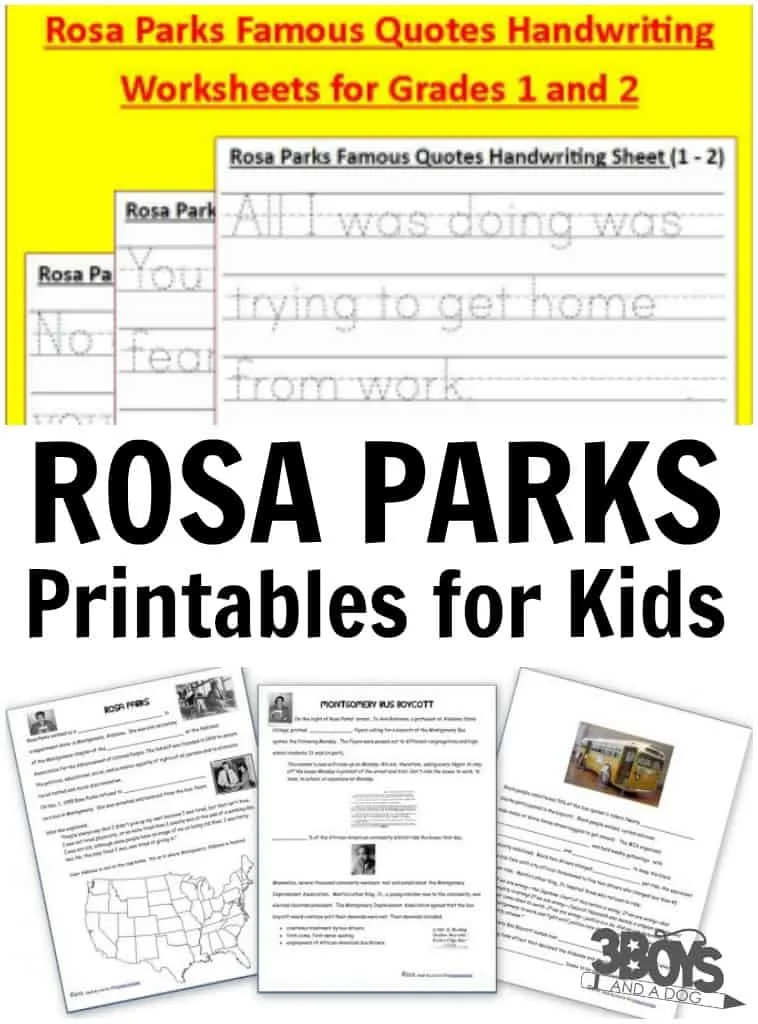 Rosa Parks Printables