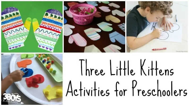 Three Little Kittens Activities for Preschoolers