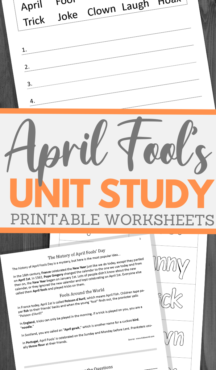 Free April Fools Day Worksheets 3 Boys And A Dog