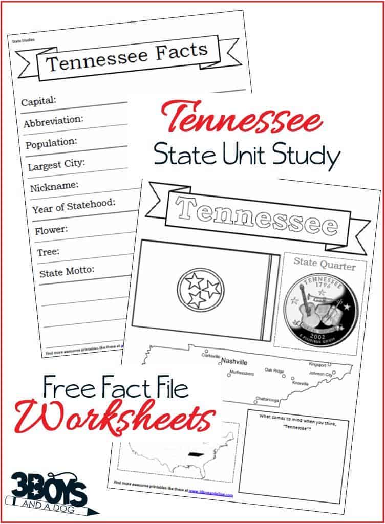 Tennessee State Fact Files - Free Printables Worksheets