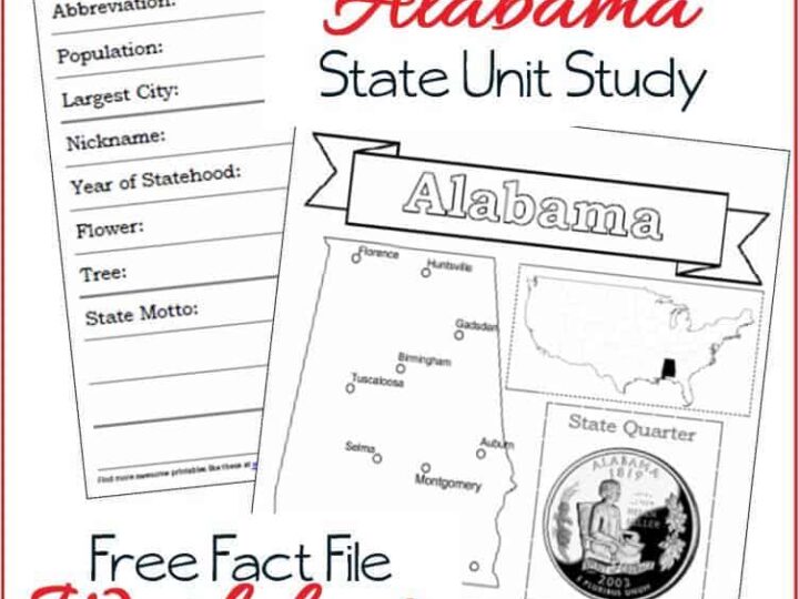 Learn about Alabama with these Fact File Worksheets