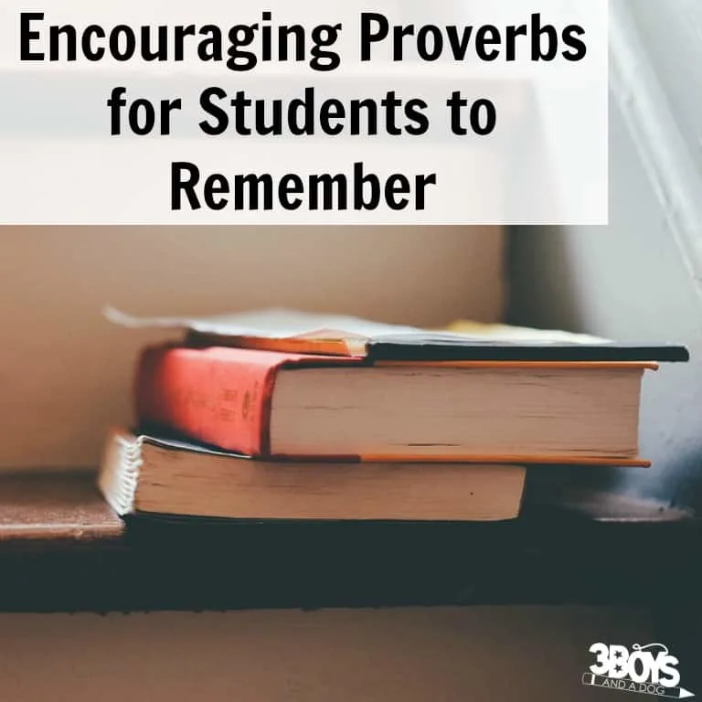 Encouraging Proverbs for Students to Remember