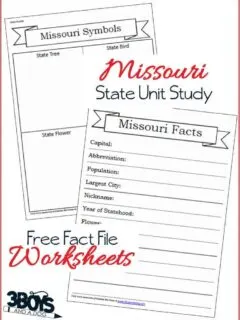 Learn about Missouri with these Fact File Worksheets