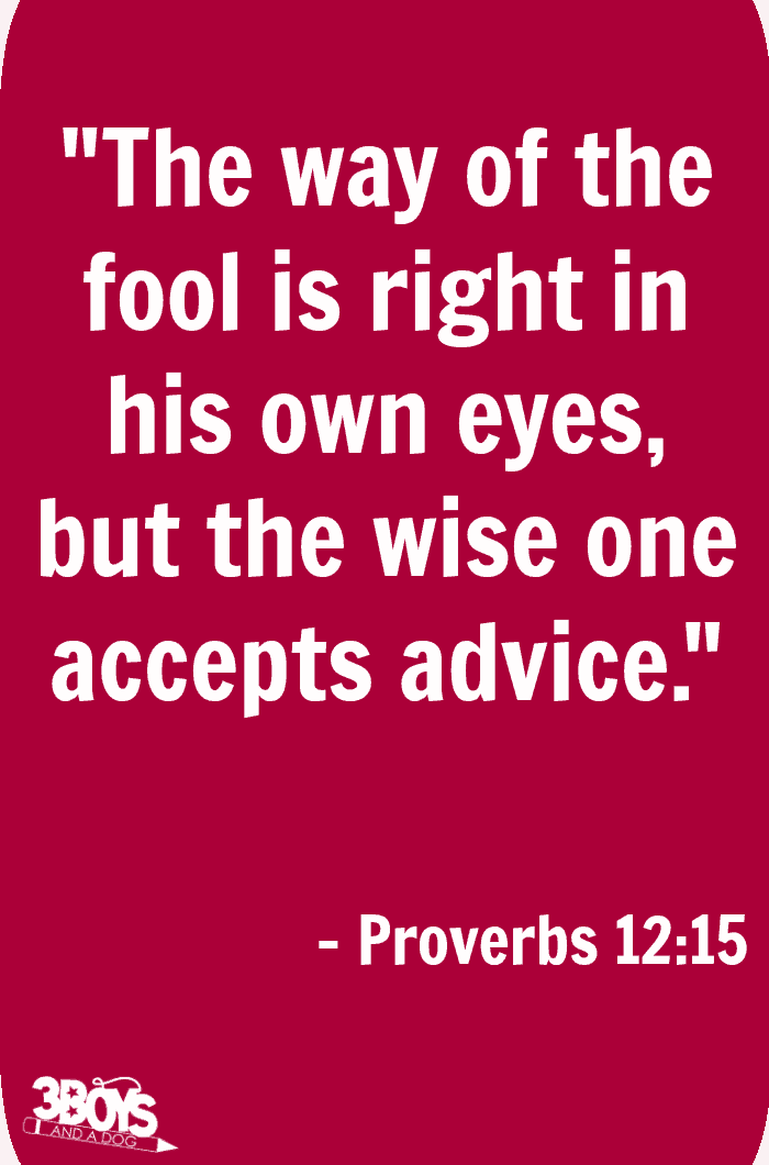 Proverbs 12 verse 15