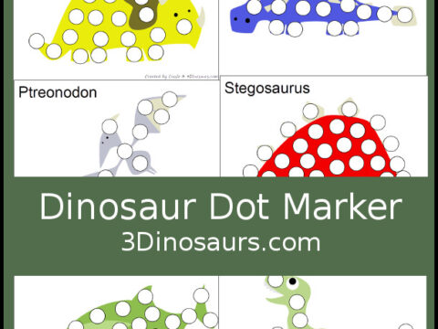 Image for Free Dinosaur Dot Marker Printables!