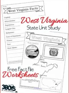 West Virginia Fact File Worksheets
