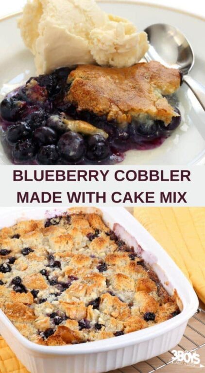 Easy Blueberry Cobbler with Cake Mix
