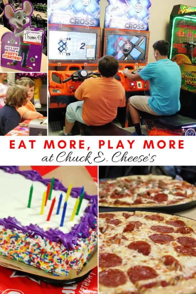 EAT MORE, PLAY MORE at Chuck E Cheese's