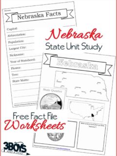 Nebraska Fact File Worksheets