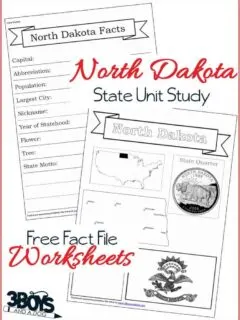 North Dakota Fact File Worksheets