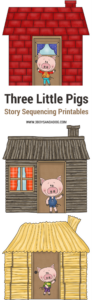 Three Little Pigs Sequencing – Printable Story Cards – 3 Boys and a Dog