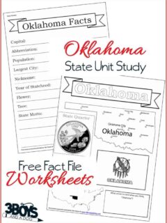 Oklahoma State Fact File Worksheets