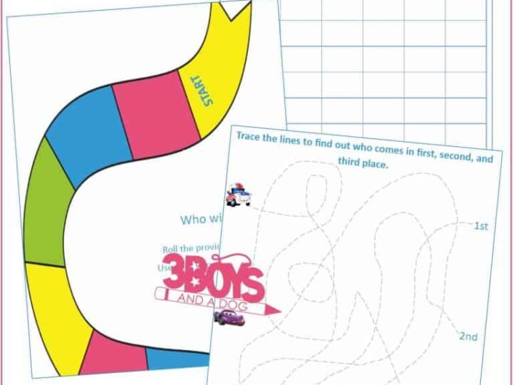 Disney Cars Inspired Math Games for Preschool