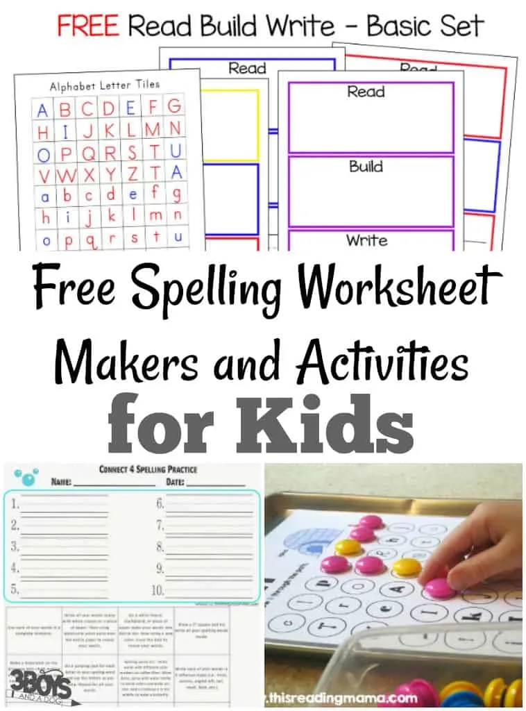 Free Spelling Worksheet Makers