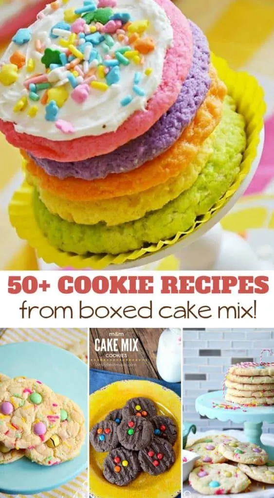 50+ cookie recipes from boxed cake mix