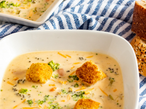 5 ingredient broccoli cheddar soup