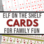 Pin image that reads elf on the shelf playing cards