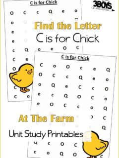 Find the Letter C is for Chick AT The Farm Unit Study