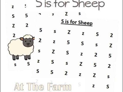 Find the Letter S is for Sheep At the Farm Unit Study