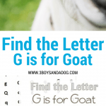 G is for Goat homeschooling freebies