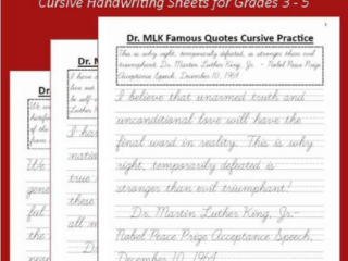 Image for Cursive Martin Luther King Handwriting Worksheets