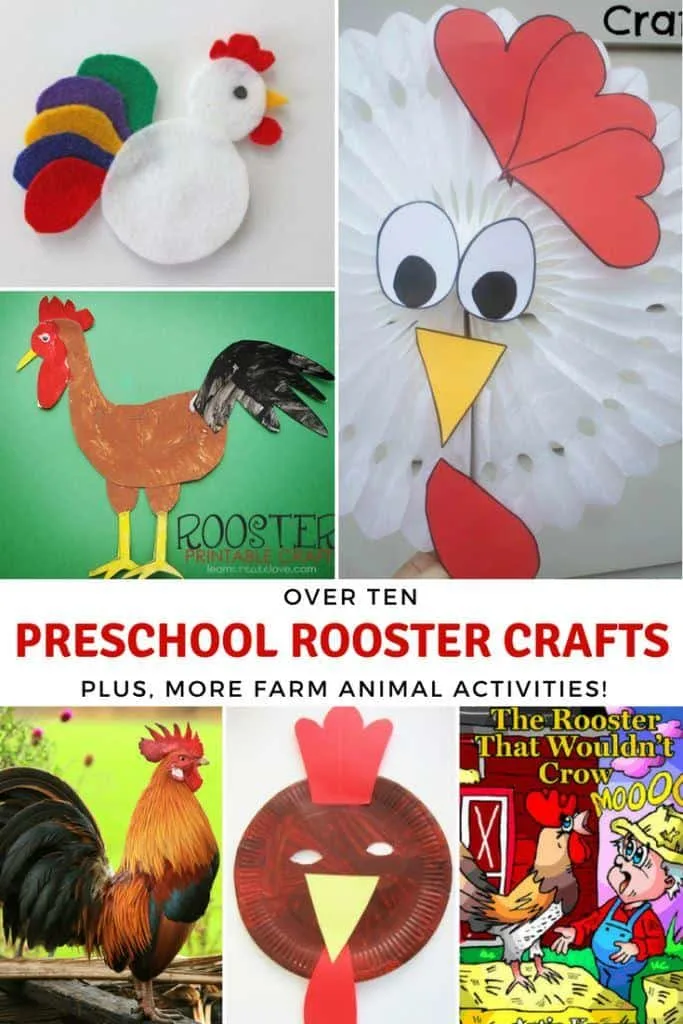 Rooster Crafts and Activities for Kids - At The Farm Unit Study