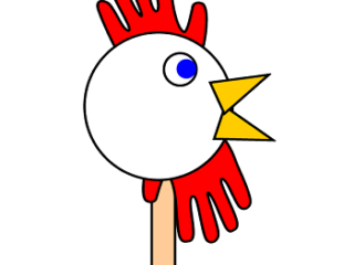 Image for Handprints Chicken, Hen or Rooster Craft Preschool Printable Activity