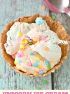 Unicorn Ice Cream with only 3 main ingredients