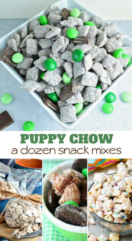 12 puppy chow sweet and savory snack mixes