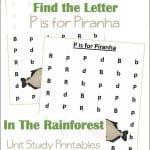 Find the Letter P is for Piranha