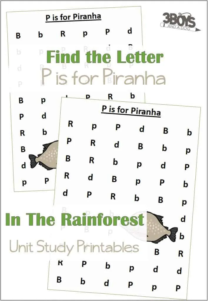 Find the Letter P is for Piranha