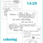 Proverbs 14.29 Coloring Page