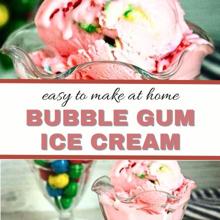 No Churn Bubble Gum Ice Cream Recipe