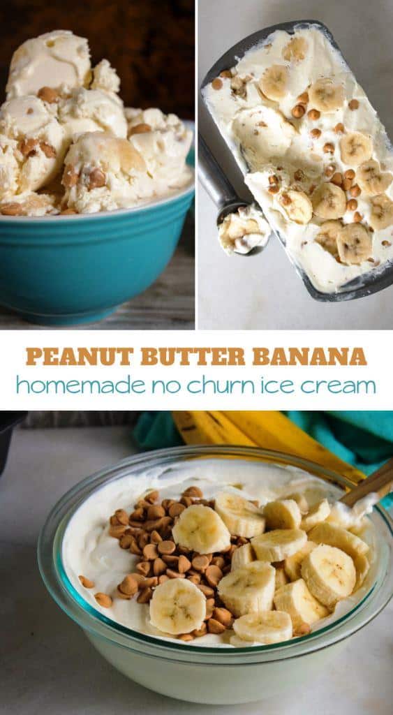 peanut butter banana no churn homemade ice cream