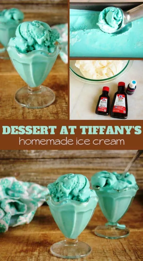 dessert at tiffany's ice cream in the freezer