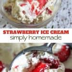strawberry homemade ice cream
